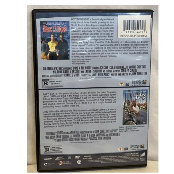 Boyz in the Hood and Baby Boy DVD 2014 R Double Feature Ice Cube, Snoop Dogg - Picture 2 of 3